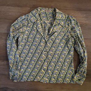 Vintage 1960's Gucci Zebra Print Womens Large 100 percent Silk